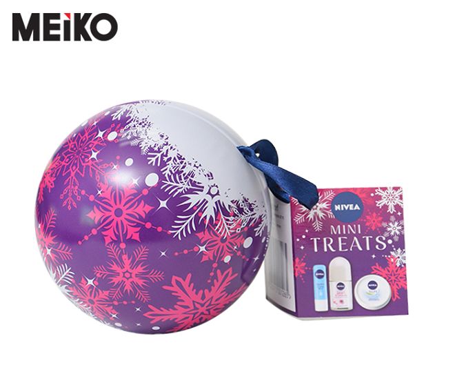 Round Christmas Tin Ball fyrir gjöf og kynningar vörur