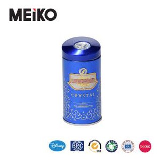 Round Metal Tin Get Með Crystal On Lok